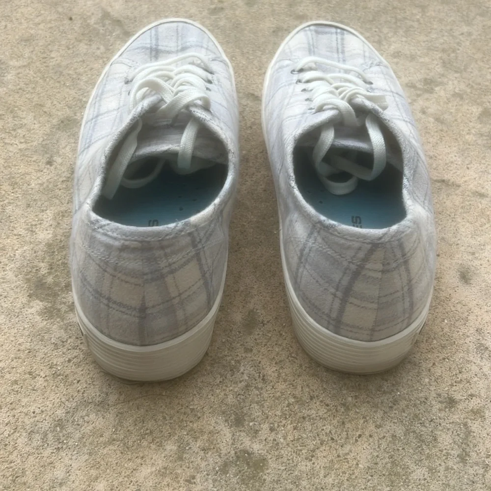 Seavees Women's Monterey Platform Dove Plaid Flannel Sneakers Women's Size 10